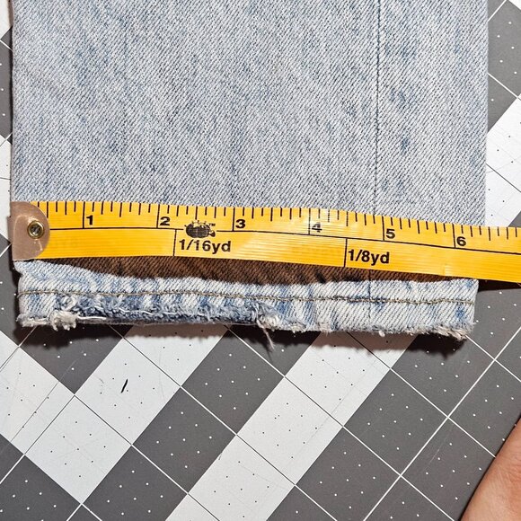 Agolde Riley High Rise Straight Crop Jeans Womens 23 Light Wash Distressed 100% - Picture 12 of 16